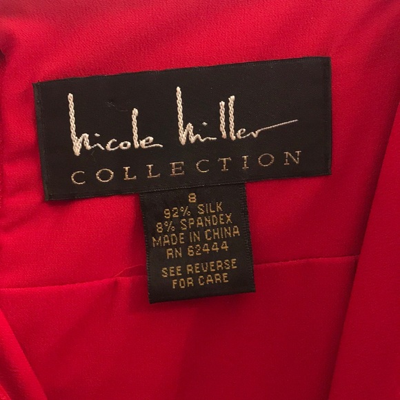 Nicole Miller size 8 little red dress - Picture 2 of 8